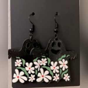 Black with floral ghosts